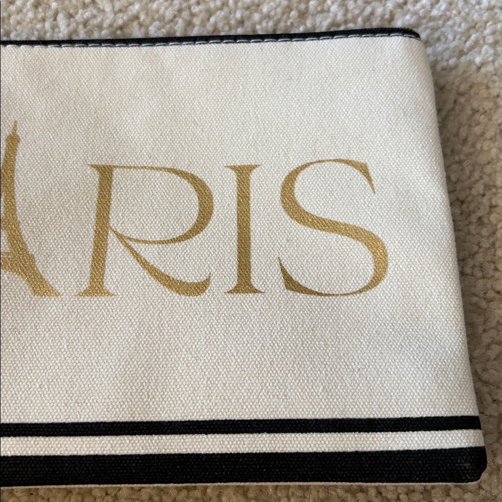 Pochette Paris Canvas Pouch with Gold Lettering By Andy & Co.The SouvenirFactory - Picture 3 of 14